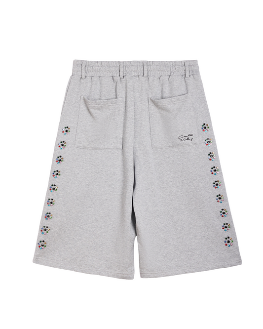 Crystal Blossom Sweat Shorts - Grey