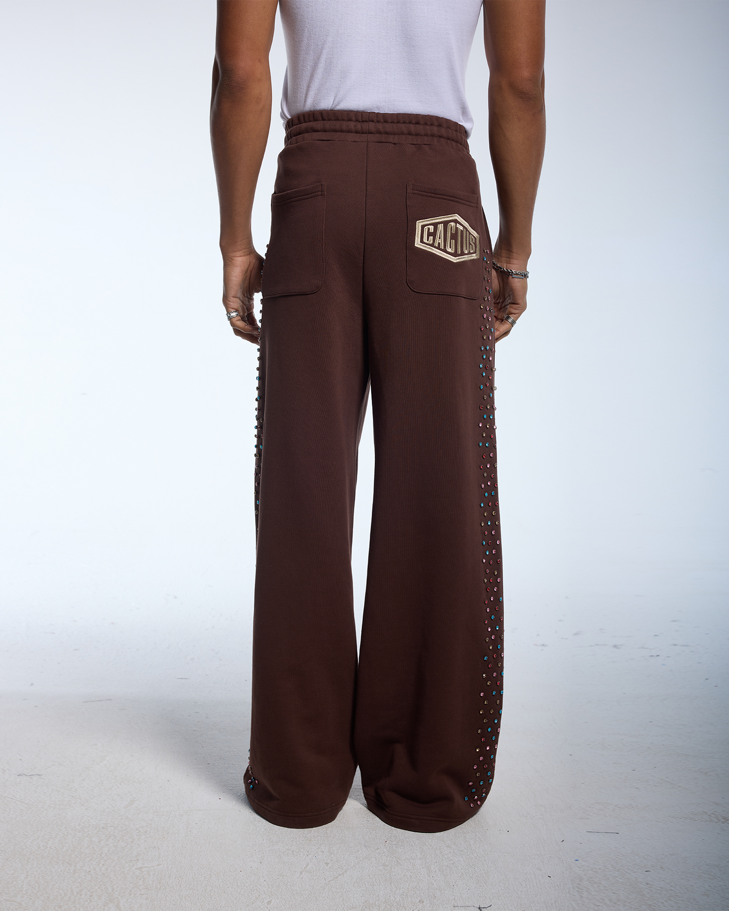 CRYSTAL CACTUS SWEATS - BROWN