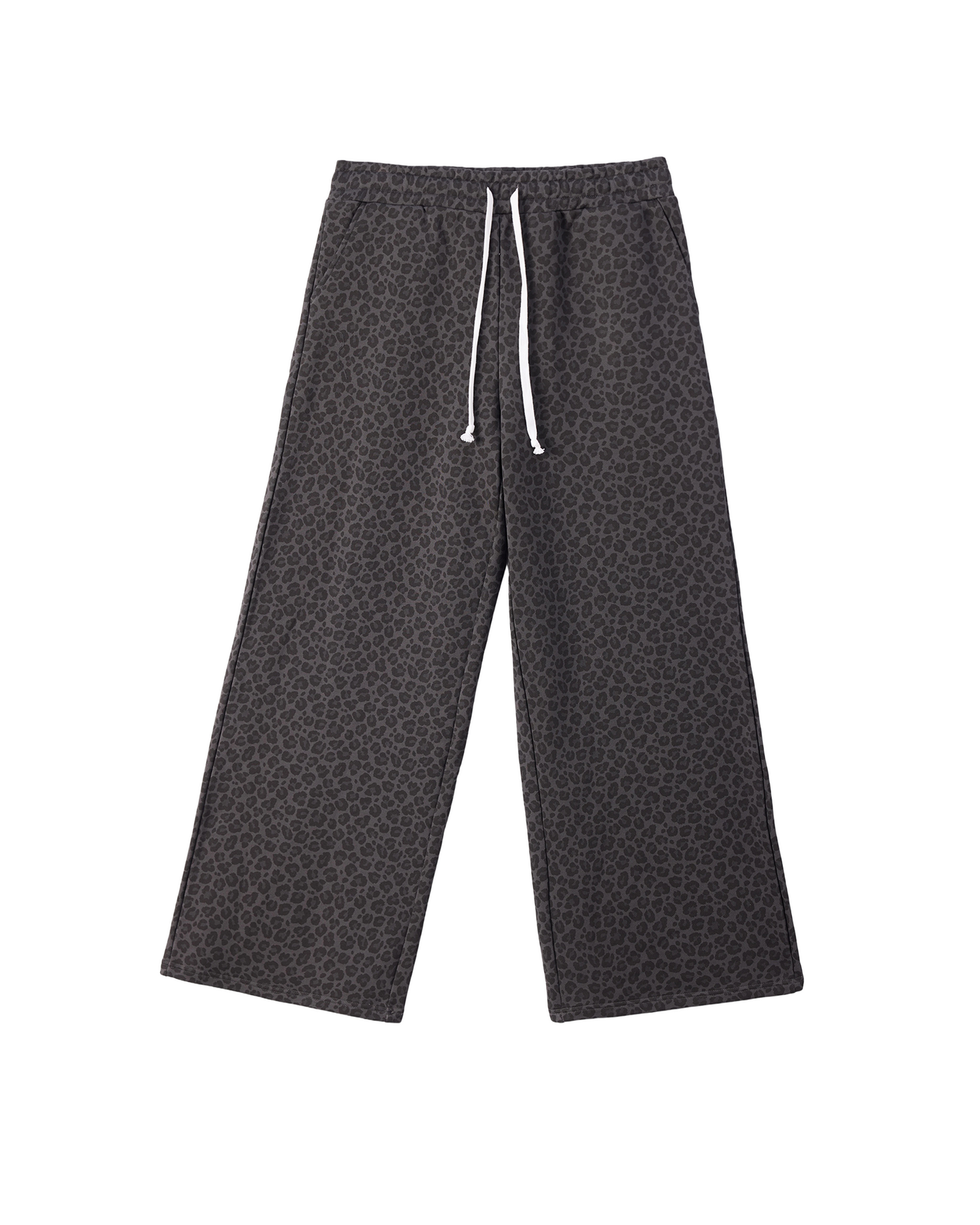 Leopard Art Sweat Pants - Black