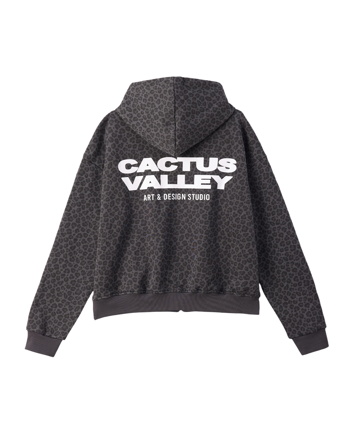 LEOPARD ART HOODIE - BLACK