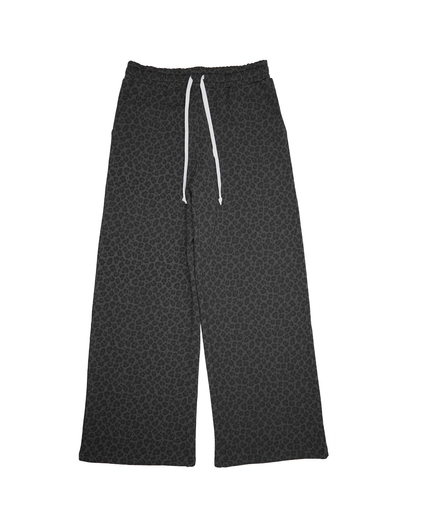 Leopard Art Sweat Pants - Black