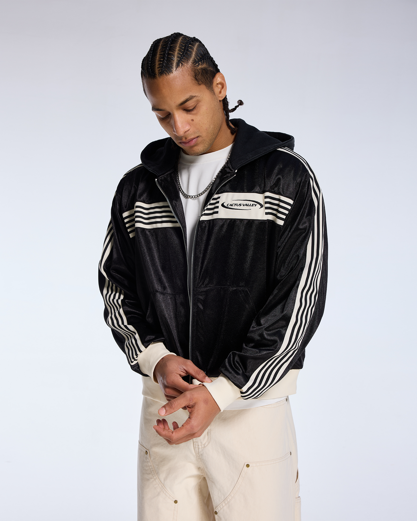 STRIPED VALLEY ZIP HOODIE