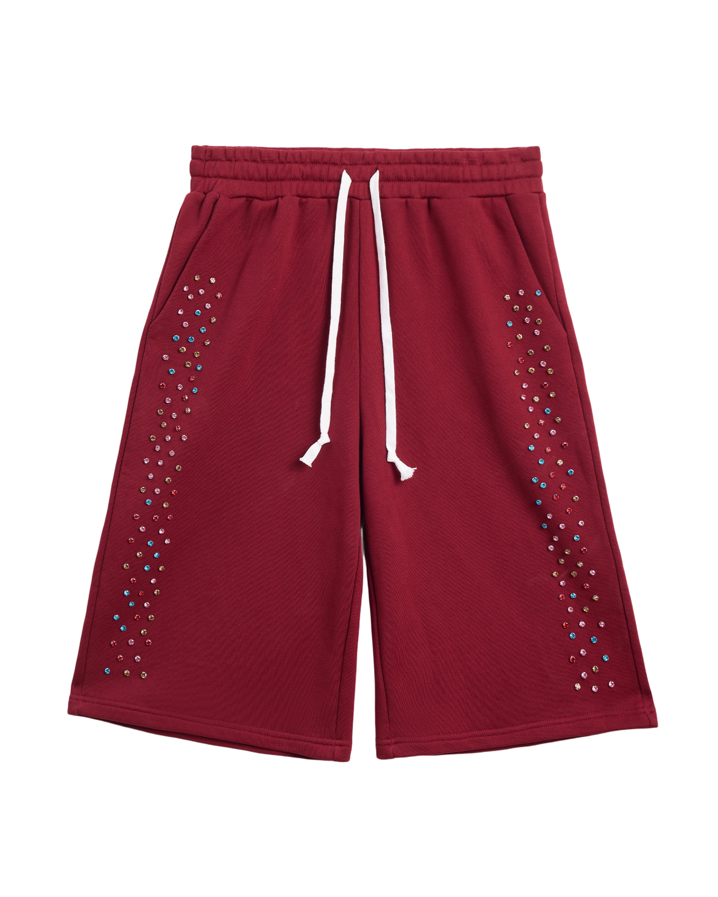 Crystal Cactus Sweat Shorts - Maroon