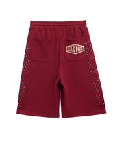 Crystal Cactus Sweat Shorts - Maroon