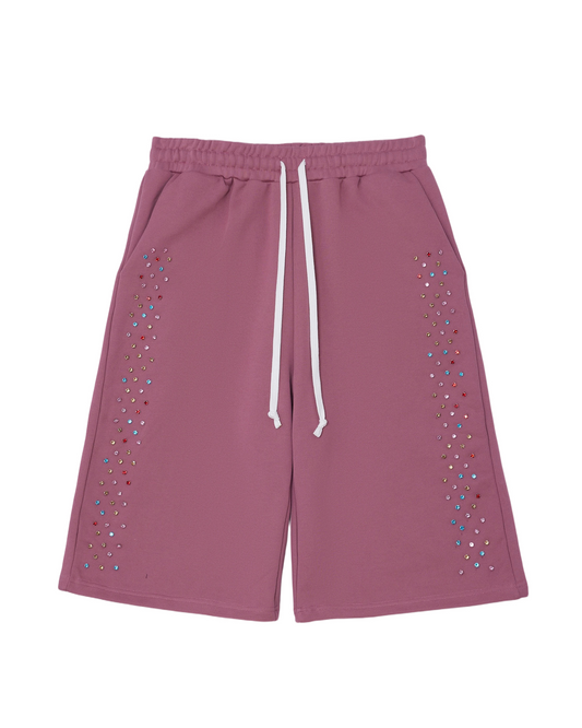 Crystal Cactus Sweat Shorts - Raspberry