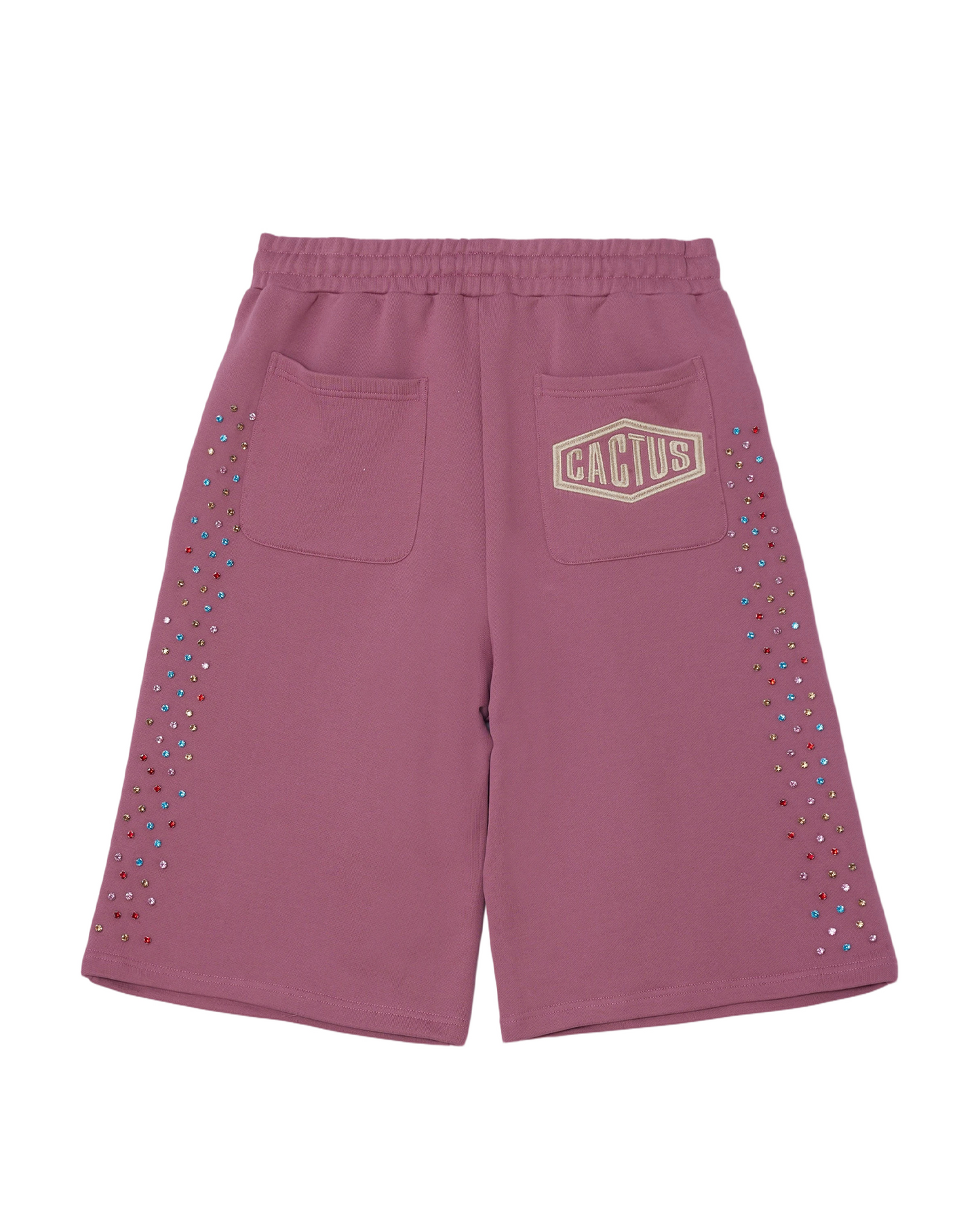 Crystal Cactus Sweat Shorts - Raspberry