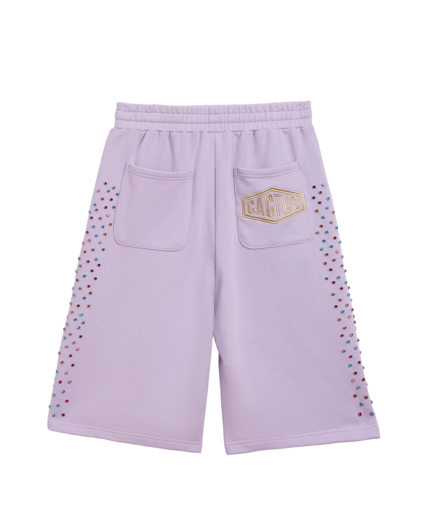 Crystal Cactus Sweat Shorts - Lavender