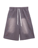 Crystal Cactus Sweat Shorts - Vintage Black