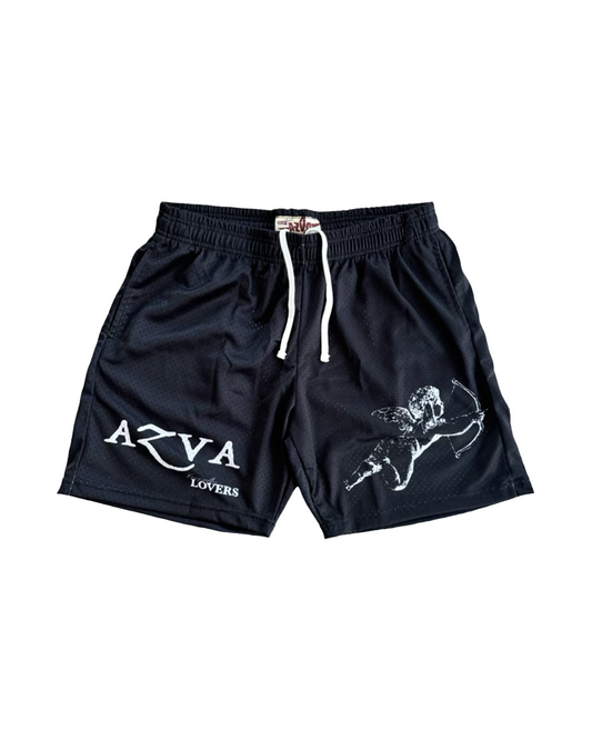 Black Cupid Mesh Shorts