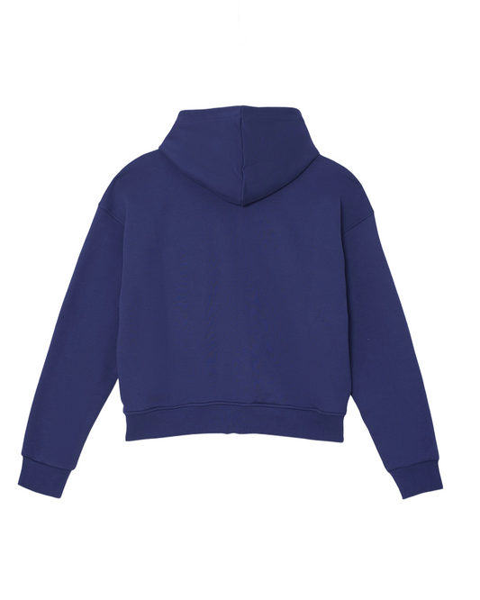 CRYSTAL CACTUS ZIP HOODIE - NAVY