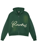 Hidden Crystal Zip Hoodie