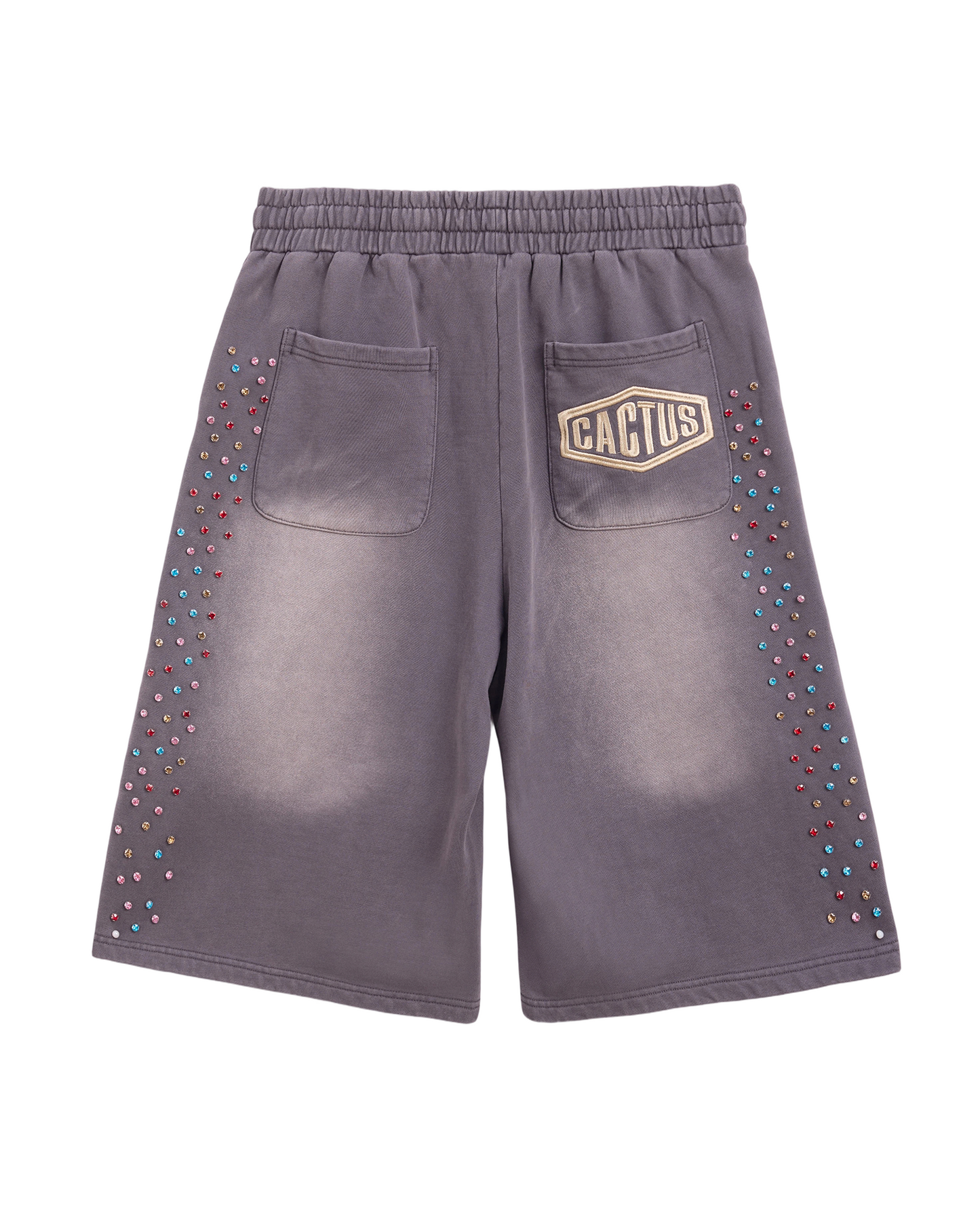 Crystal Cactus Sweat Shorts - Vintage Black