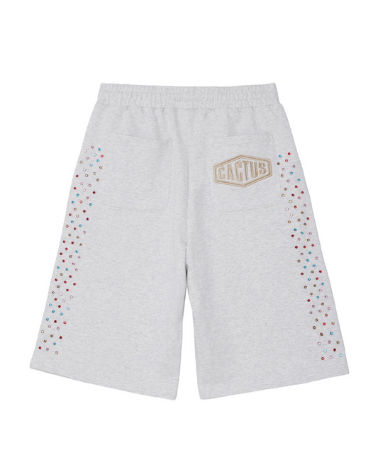 Crystal Cactus Sweat Shorts - Grey