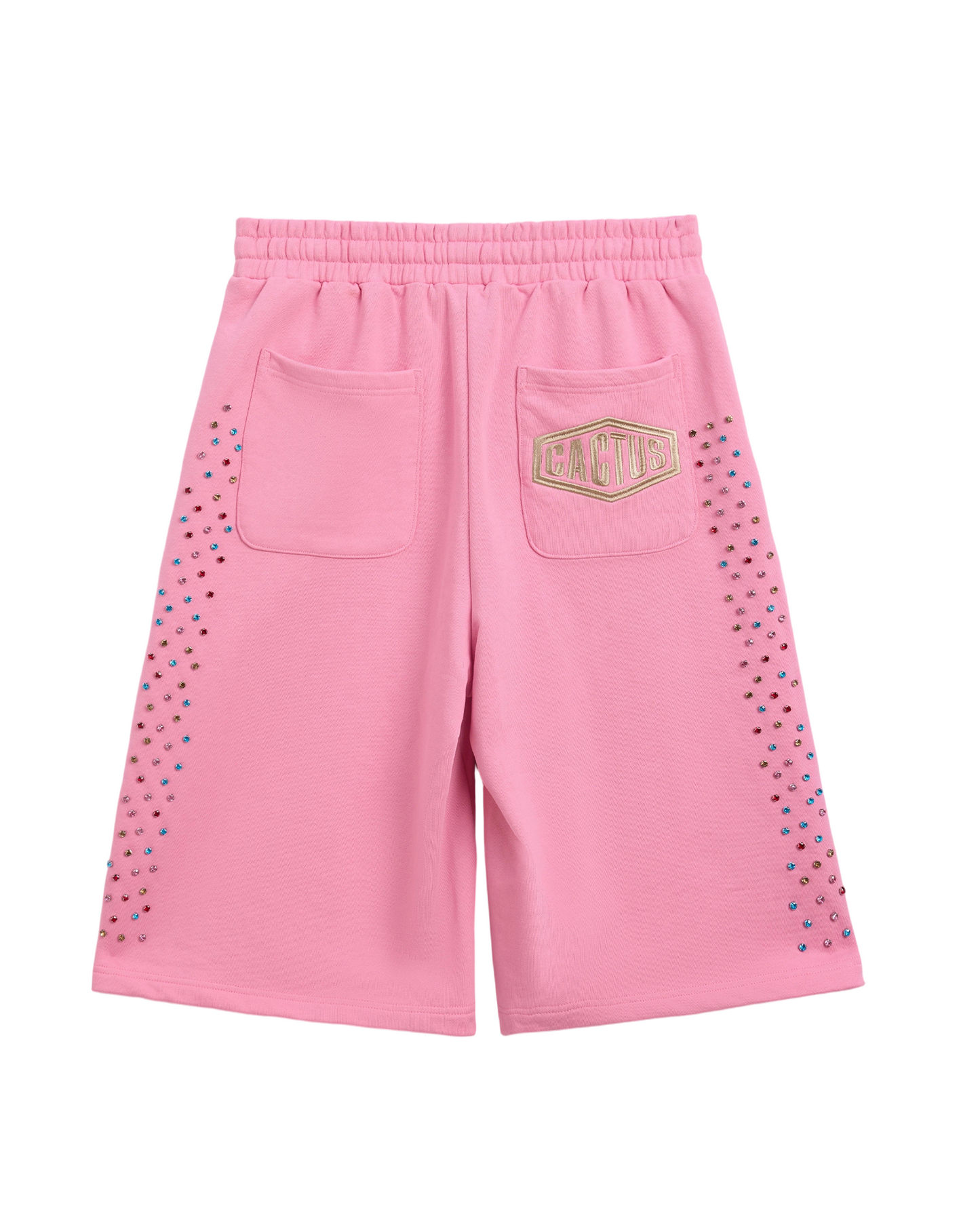 Crystal Cactus Sweat Shorts - Pink