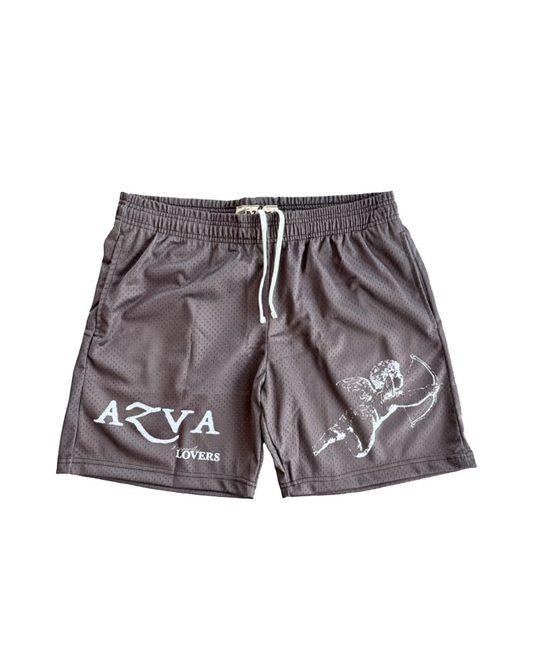 Olive Brown Cupid Mesh Shorts