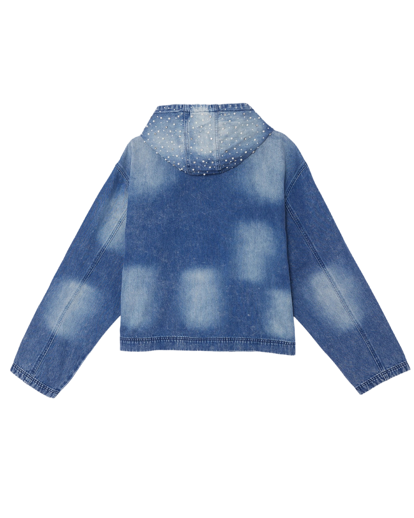 CACTUS CRYSTAL DENIM HOODIE