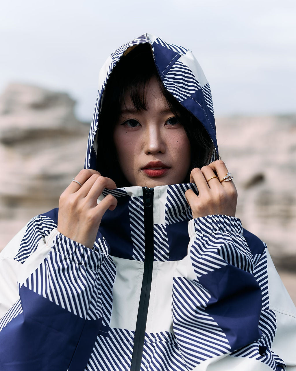 CHECKERED WINDBREAKER