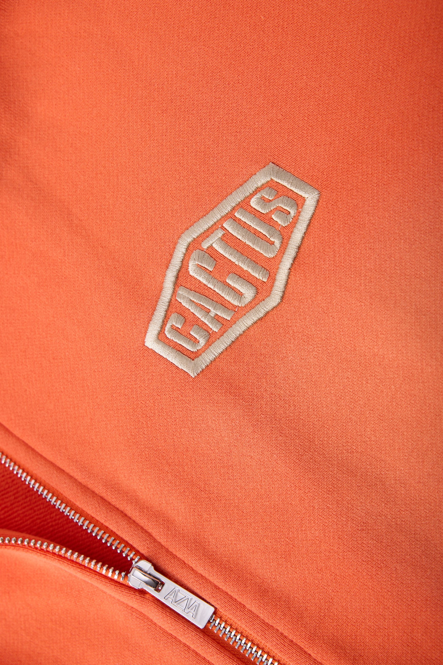 CRYSTAL CACTUS ZIP HOODIE - ORANGE