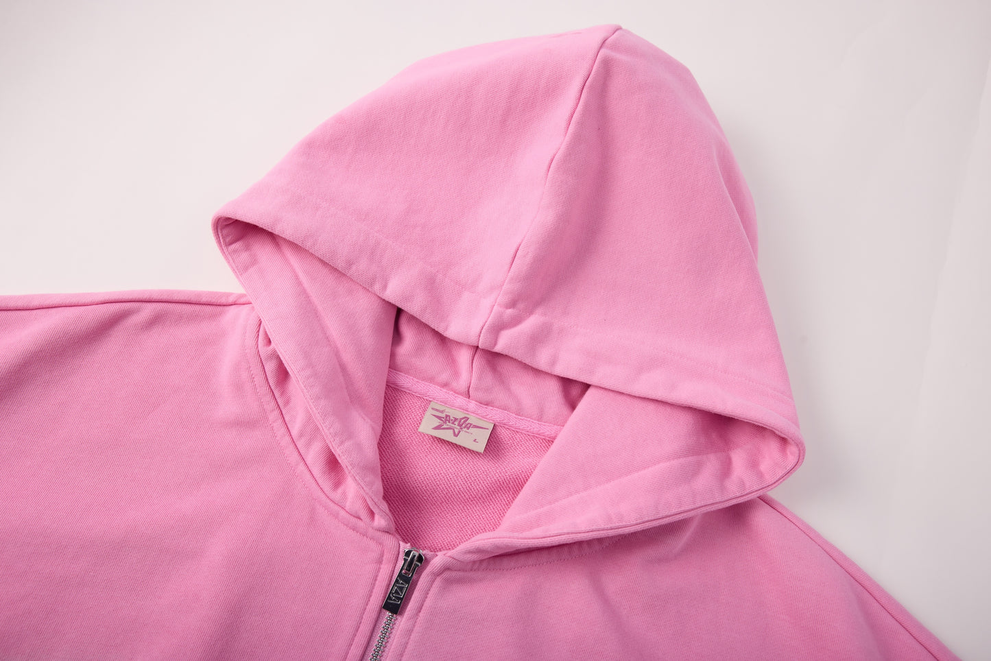 CRYSTAL CACTUS ZIP HOODIE - PINK