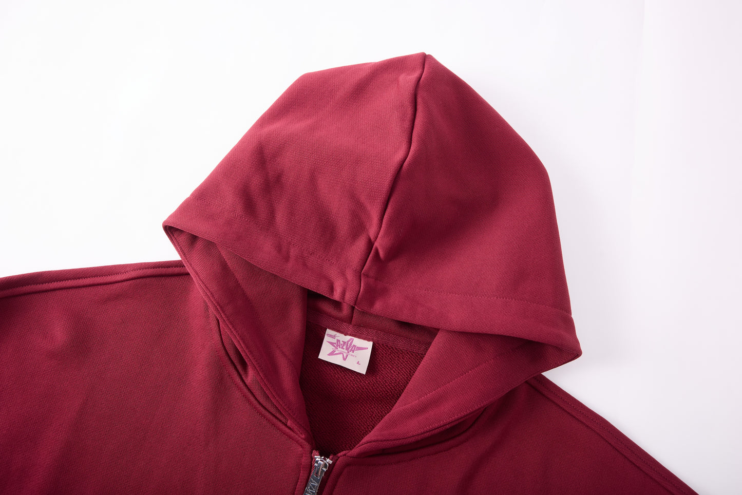 CRYSTAL CACTUS ZIP HOODIE - MAROON