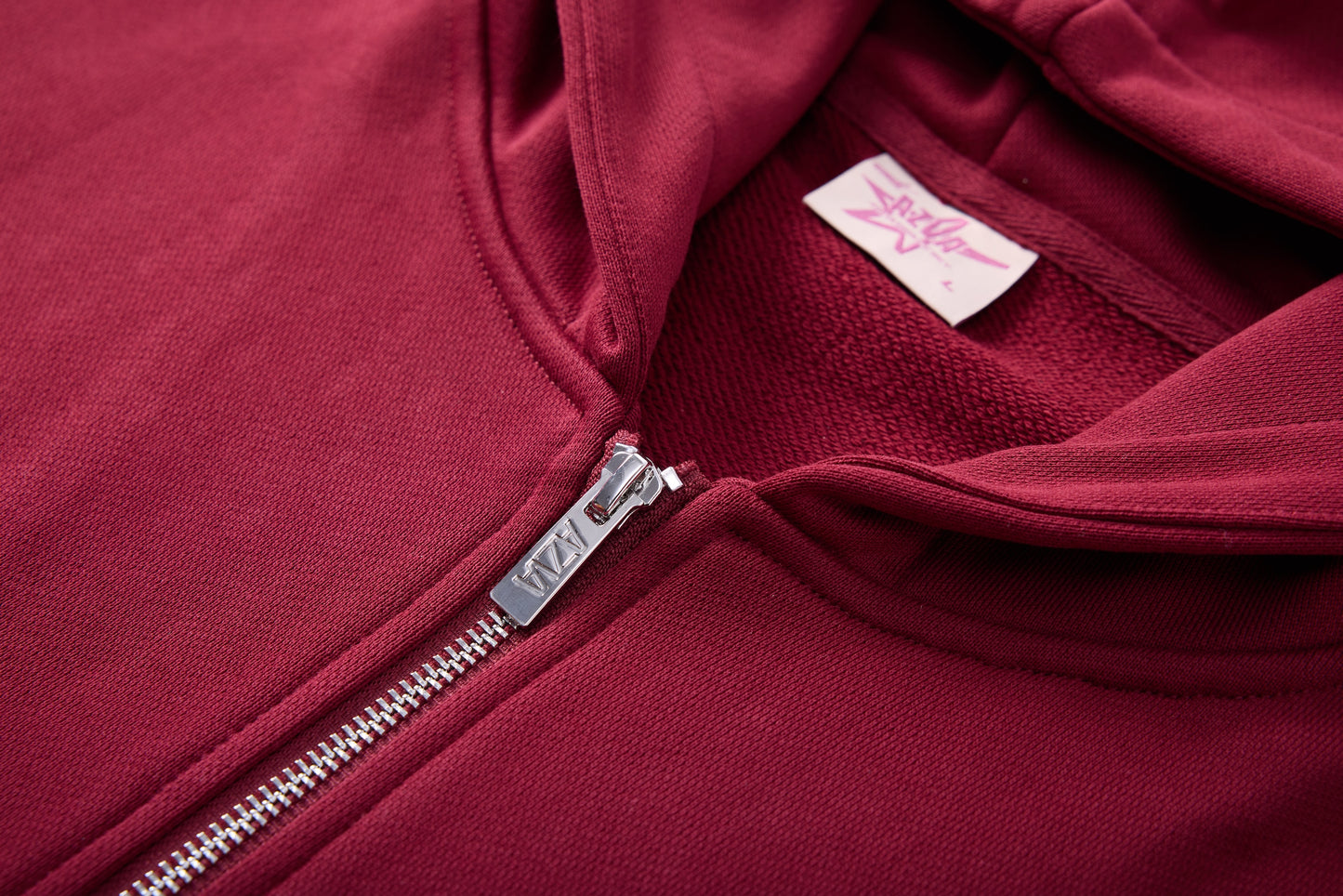 CRYSTAL CACTUS ZIP HOODIE - MAROON