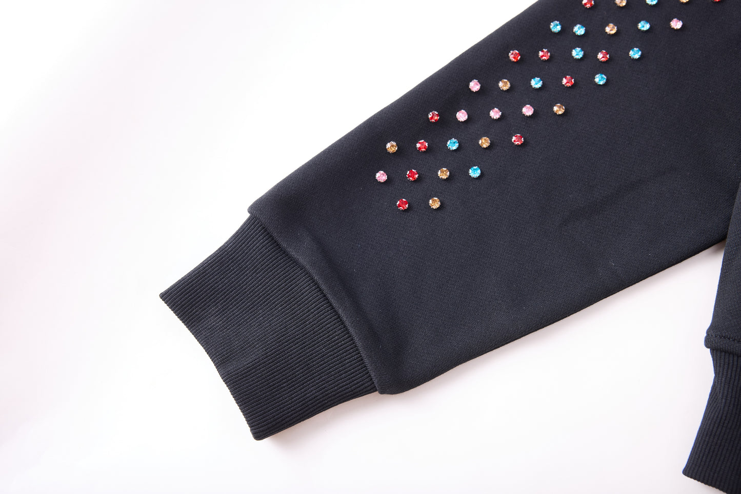 Crystal Cactus Zip Hoodie - Black