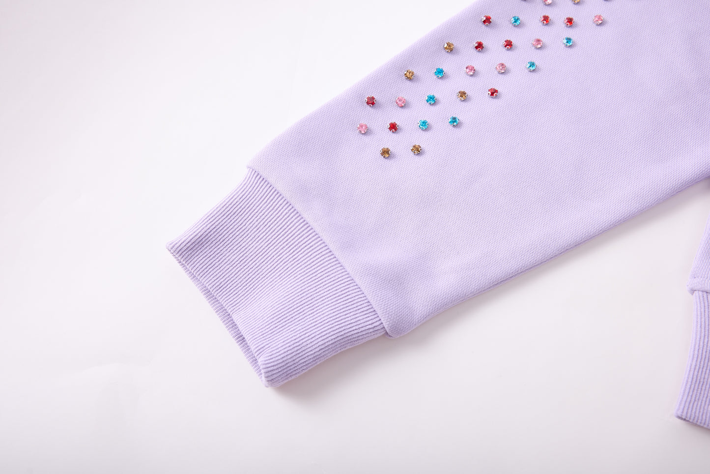 CRYSTAL CACTUS ZIP HOODIE - LAVENDER